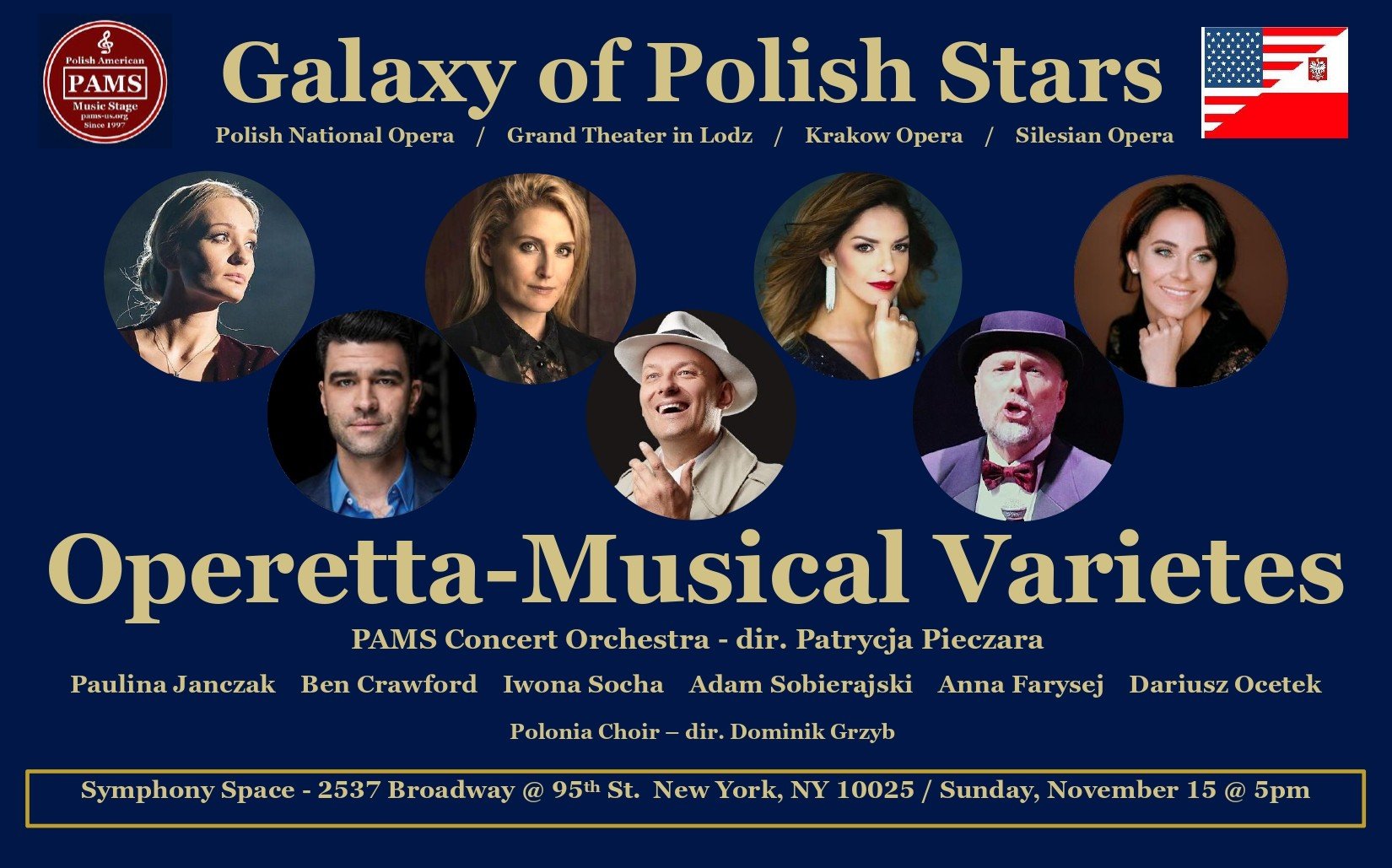 Galaxy of Polish Stars - Operetta-Musical Varietes, Symphony Space New York, November 15, 2026 - Get Tickets
